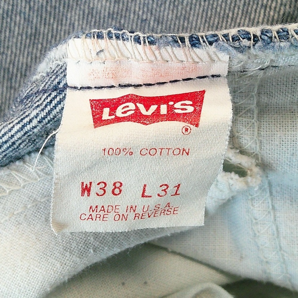 Levi's 517 Bootcut Jeans Mens 38x31 Blue Vintage Orange Tab Made in USA 1992 - Picture 8 of 11